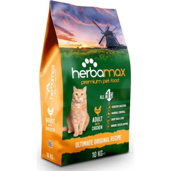Herbamax Premium Tavuklu Yetişkin Kedi Maması 10 kg