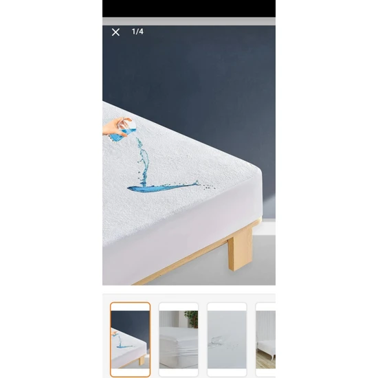 AYHOME Pamuklu 180 x 200 cm Fıtted Sıvı Geçirmez Yatak Alezi Koruyucu Tulum Beyaz Renk