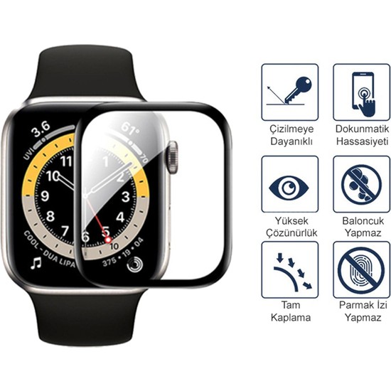 Apple Watch 7 45MM Ekran Koruyucu 3D Kavisli Full Kaplama Fiyatı