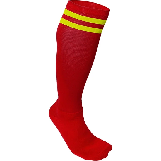 Evox 7-14 Yaş Çocuk Futbol Çorabı,tozluk,konç,kırmızı Sarı