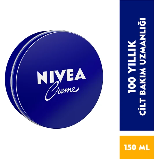 NIVEA Creme 150ml;Bakım Yapan Koruma; Tüm Ciltler için Nemlendirici Krem
