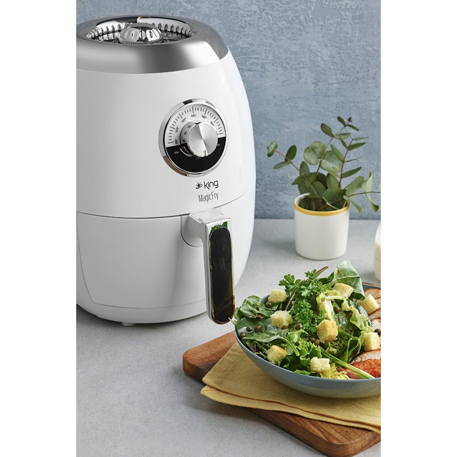 King Magicfry Airfryer Yağsız Sıcak Hava Fritöz Beyaz Fiyatı