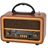 Nostaljik Ahşap Radyo Bluetootlu USB Sd Mp3 NS-8070BT