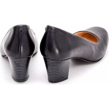 Elif Keleş Deri Siyah  Ayakkabı