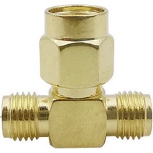 Sma T Adaptör Konnektör Çoklayıcı  (Sma 1 Dişi-Sma 2 Erkek)