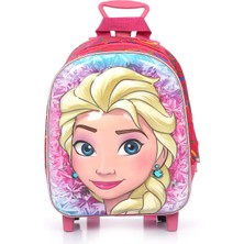 Masho Trend Çekçekli Anaokulu Mavi Pembe Elsa Çanta - Kız Çocuk Çanta - Elsa Çanta - Frozen Kreş Çanta - Anaokulu Çantası