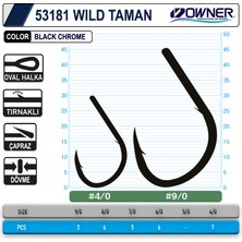 Owner 53181 Wild Taman Black Chrome Iğne 6-0