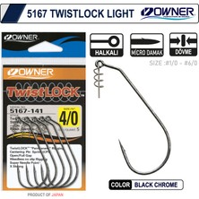 Owner 5167 Twistlock Light Black Chrome Iğne 2-0