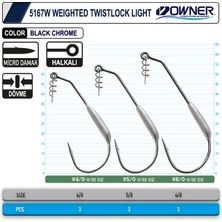 Owner 5167W Weighted Twistlock Light Black Chrome Iğne 5-0