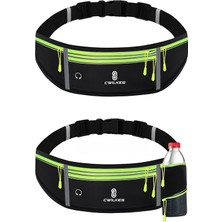 Zsunsky Shop Açık Spor Bel Çantası, Stil: Su Şişesi Çantası ile Siyah Yeşil