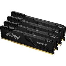 Kingston Fury Beast 128GB (4 x 32GB) Ddr4 3200MHZ CL17 Quad Kit Ram KF432C16BBK4/128