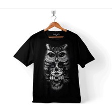 Owl Baykuş Üzgün Kız Güçlü Kadın Çocuk Tişört