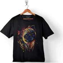 Pug Mops Dog Köpek Kafa Çocuk Tişört