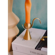 The Mia Brass Pirinç Kulplu Şamdan