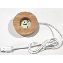 Hediyesahibi Işıklı Ahşap Kaideli Geyik Temalı Cam Küre 8cm*6cm