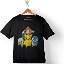 Kendim Seçtim Pokemon Pıkachu Chımchar Pıplup Turtwıg Çocuk T-Shirt