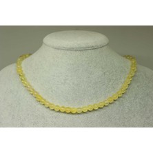 Yaşam Tohumu Sitrin Taşı Açık Renk Kolye 6mm (Klipsli)