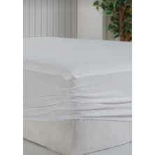 AY Home  Pamuklu Beyaz Fıtted Çift Kişilik Sıvı Geçirmez Alez Yatak Koruyucu Tulum