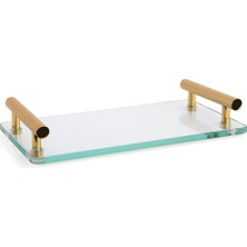 Banyo Tepsisi Cam/Gold