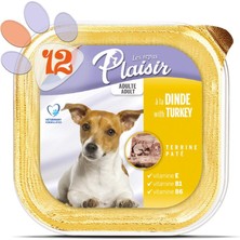 Plaisir Pate 150Gr Hindi Etli Yaş Köpek Maması 12Adet