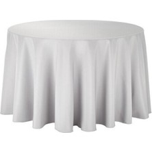 Sanlindou 1 Adet Yuvarlak Masa Örtüsü Beyaz Düğün Etkinlikleri Için Ziyafet Otel Polyester Düz Masa Örtüsü Yemek Dekorasyon | Masa Örtüleri (320 * 320 Cm)