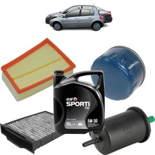Mais Renault Megane 2 4Plus Karbon Filtre Bakım Seti 1.4 16 Valf Sporti Yağlı 2002-2005 KİT1081H