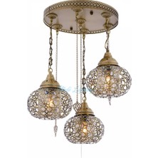 Modi Lighting Altılı Eskitme Osmanlı Sarkıt Avize MOD-AV-4466-3ES