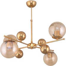 Modi Lighting Sarı Metal Toplu 4'lü Sıralı Sarkıt Avize Mod-Ck-Sl-4s