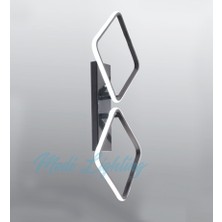 Modi Lighting 20CM Kare Siyah Ikili LED Aplik MD61-1