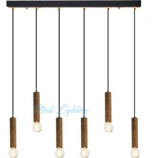 Modi Lighting Siyah Eskitme 6'li Sarkıt Avize MOD-AV-4468-6YS