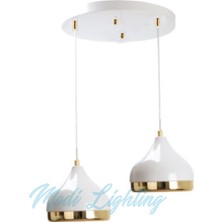 Modi Lighting Ikili Beyaz Sarı Damla Sarkıt Avize MOD-AV-4481-2BS