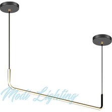 Modi Lighting Tek Şeritli Yuvarlak Siyah 100CM LED Sarkıt Avize MOD-AV-4486-1SY