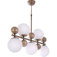 Modi Lighting Beyaz Metal Toplu 5li Sıralı Sarkıt Avize Mod-Ck-Sl-5by