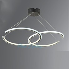 Modi Lighting 2li Simetrik Burgulu Siyah LED Avize Md7