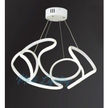 Modi Lighting Büyük Simetrik Burgulu Beyaz LED Avize Md9