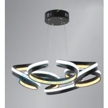 Modi Lighting Cift Serit 4'lü Siyah LED Avize MD57