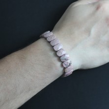 Tesbihane Rodonit Doğaltaş Rolex Erkek Bileklik