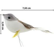 Süsle Bebek ve Parti Tüylü Yapay Kuş, 7,50 cm - 1 Adet