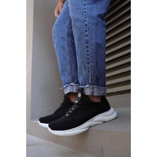 Xon1  Sneakers Ayakkabı 065 Siyah Süet (Beyaz Taban)