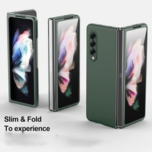 Sunsky Galaxy Z Fold4 Deri Telefon Kılıfı - Gümüş (Yurt Dışından)