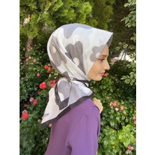Ipekyolu Eşarp Eflatun Scarf Pamuklu (Cotton) Çiçek Desenli Eşarp 00588
