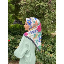 Ipekyolu Eşarp Siyane Scarf Pamuklu Çiçek Desenli Soft Eşarp 00603