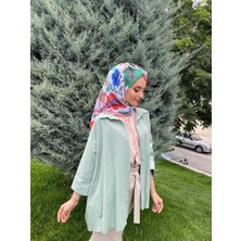 Ipekyolu Eşarp Siyane Scarf Pamuklu Çiçek Desenli Soft Eşarp 00603