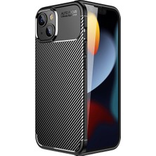 Kny Apple Iphone 14 Max Kılıf Karbon Desenli Lux Negro Silikon