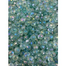 Hedef Bijuteri Turkuaz Renk Basık 10MM Janjanlı Akrilik Boncuk,parlak Takı, Çanta Yapım Boncuğu (50GR,~150 Adet)