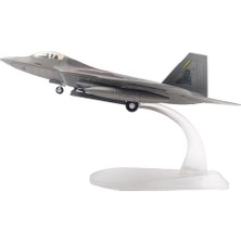 1: 100 F22 Fighter Uçak Modeli Diecast Düzlem Uçak Koleksiyonları Dekor Grey2 18.8X13.6X6.6CM