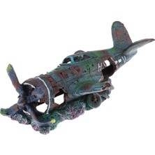 Reçine Balık Malzemeleri Hasarlı Battle Plane Enkaz 14.57 x 6.69 x 5.12INCH