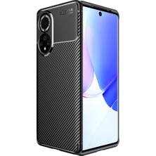 Kny Huawei Nova 9 Kılıf Karbon Desenli Lux Negro Silikon