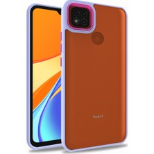 Kny Xiaomi Redmi 9c Kılıf Silikon Kenarlı Renkli Flora Kapak