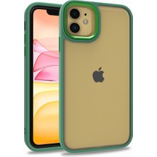 Kny Apple Iphone 11 Kılıf Silikon Kenarlı Arkası Şeffa Renkli Flora Sert Kapak